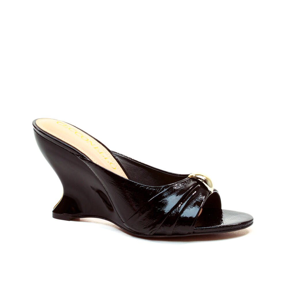 Tamanco Couro Preto Salto Alto Cecconello 2697001-5 Preto 3