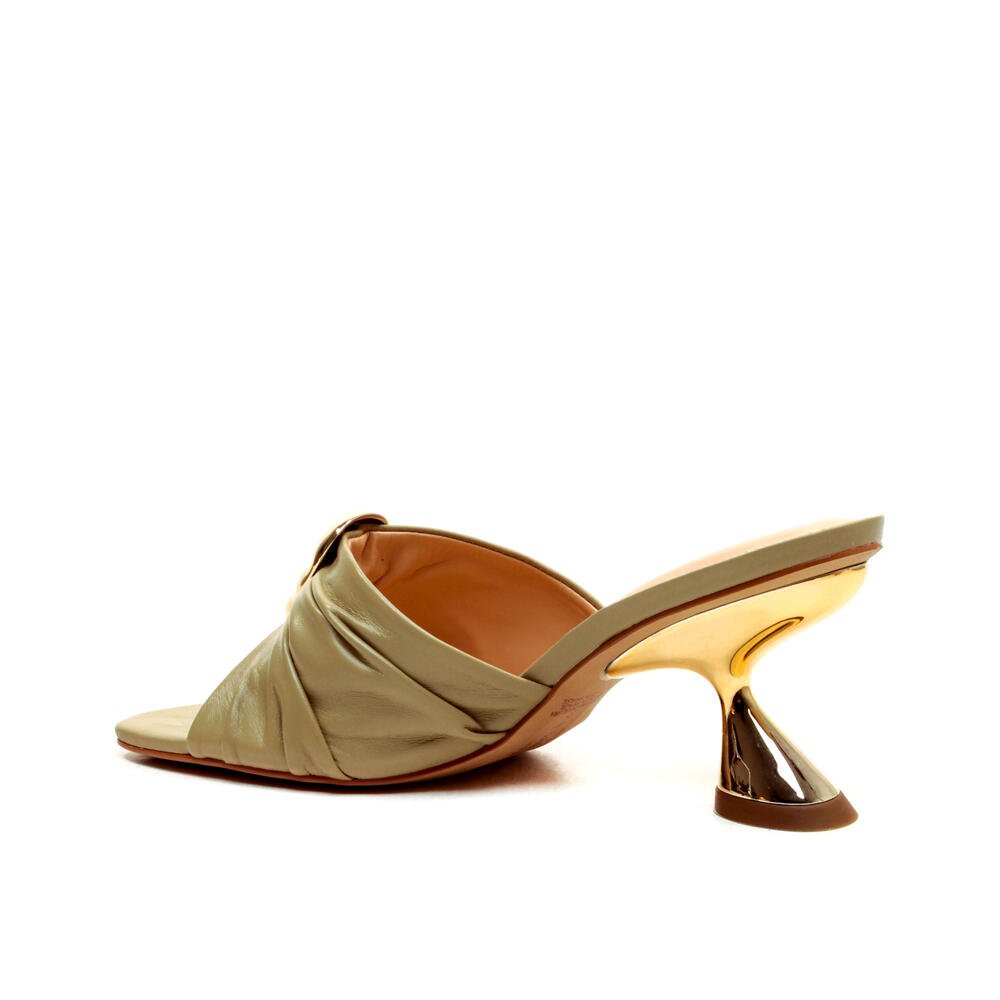 Tamanco Couro Verde Salto MÉdio Cecconello 2656003-1 Verde 4