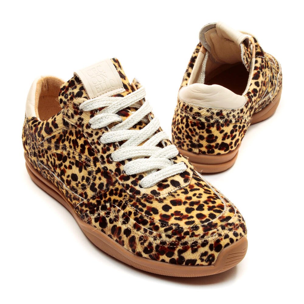 TÊNis Casual Couro Leopardo Cecconello 2617001-7 Onça 5