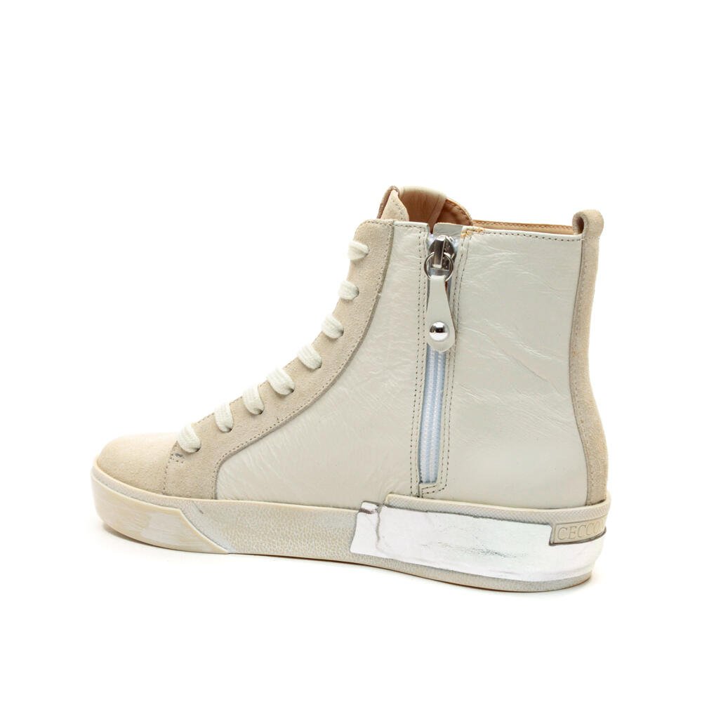 TÊNis Couro Off White Cano Alto Cecconello 2618004-1 Off White 4