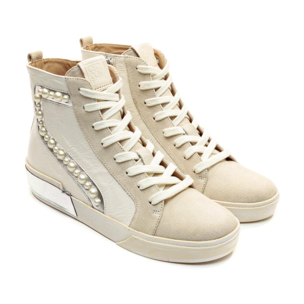 TÊNis Couro Off White Cano Alto Cecconello 2618004-1 Off White 5