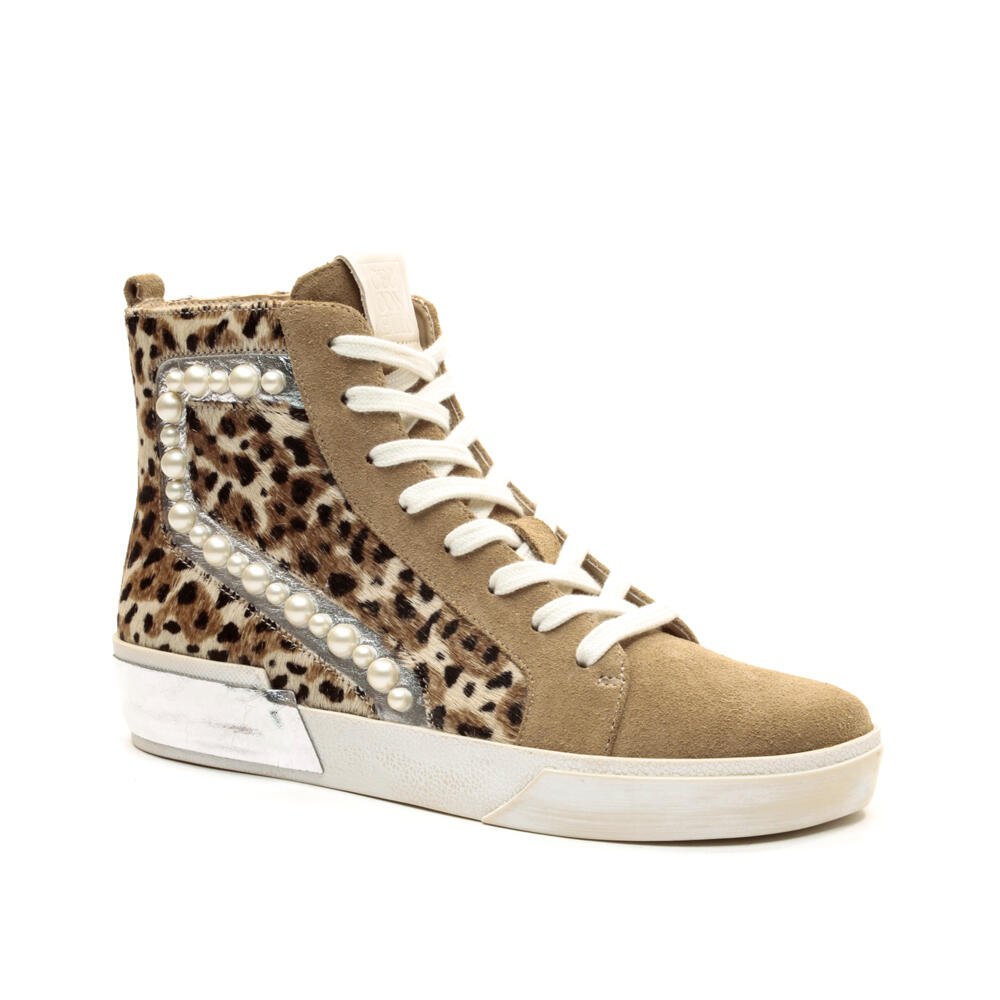 TÊNis Couro Marrom Cano Alto Cecconello 2618004-4 Marrom/Onça 3