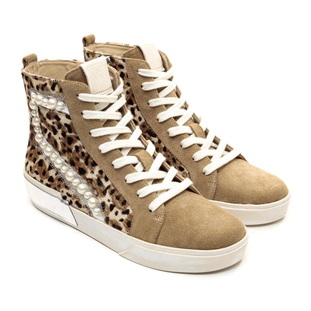 TÊNis Couro Marrom Cano Alto Cecconello 2618004-4 Marrom/Onça 5