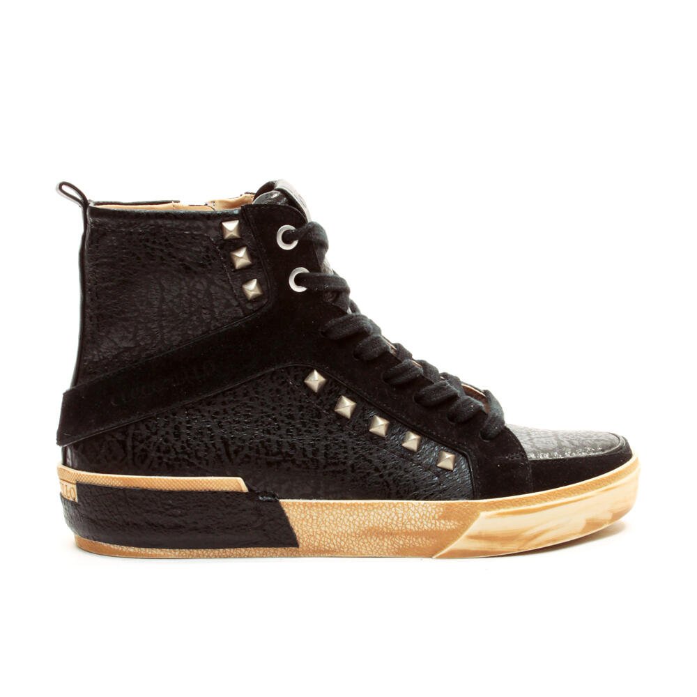 TÊNis Couro Preto Cano Alto Cecconello 2618005-3