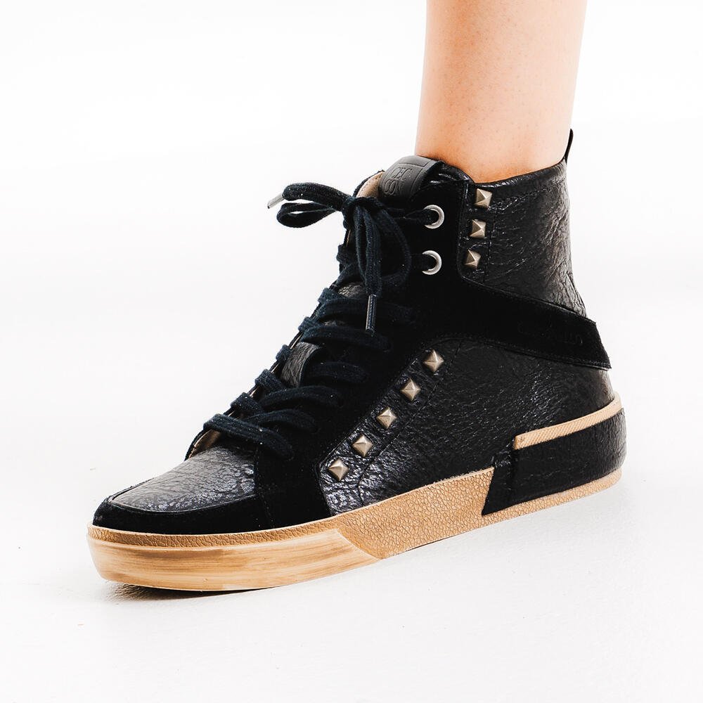 TÊNis Couro Preto Cano Alto Cecconello 2618005-3 Preto 2