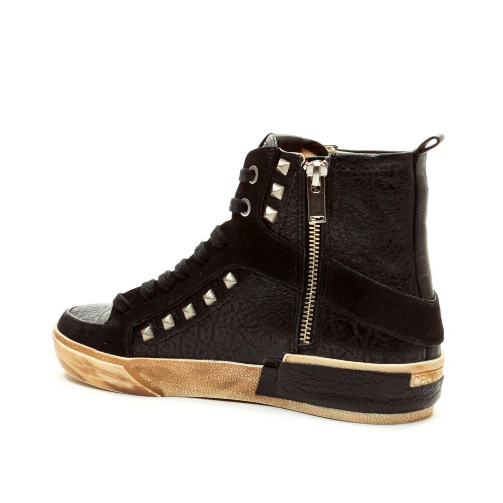 TÊNis Couro Preto Cano Alto Cecconello 2618005-3 Preto 4