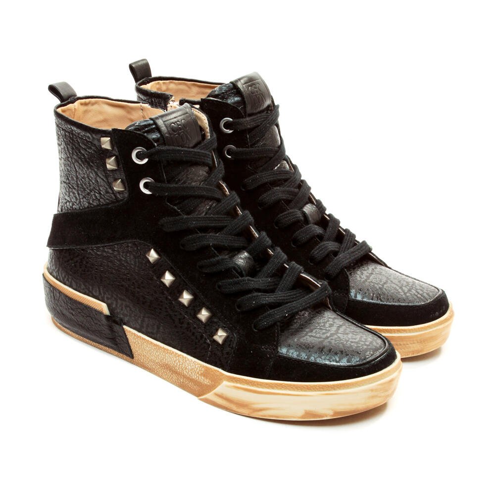 TÊNis Couro Preto Cano Alto Cecconello 2618005-3 Preto 5