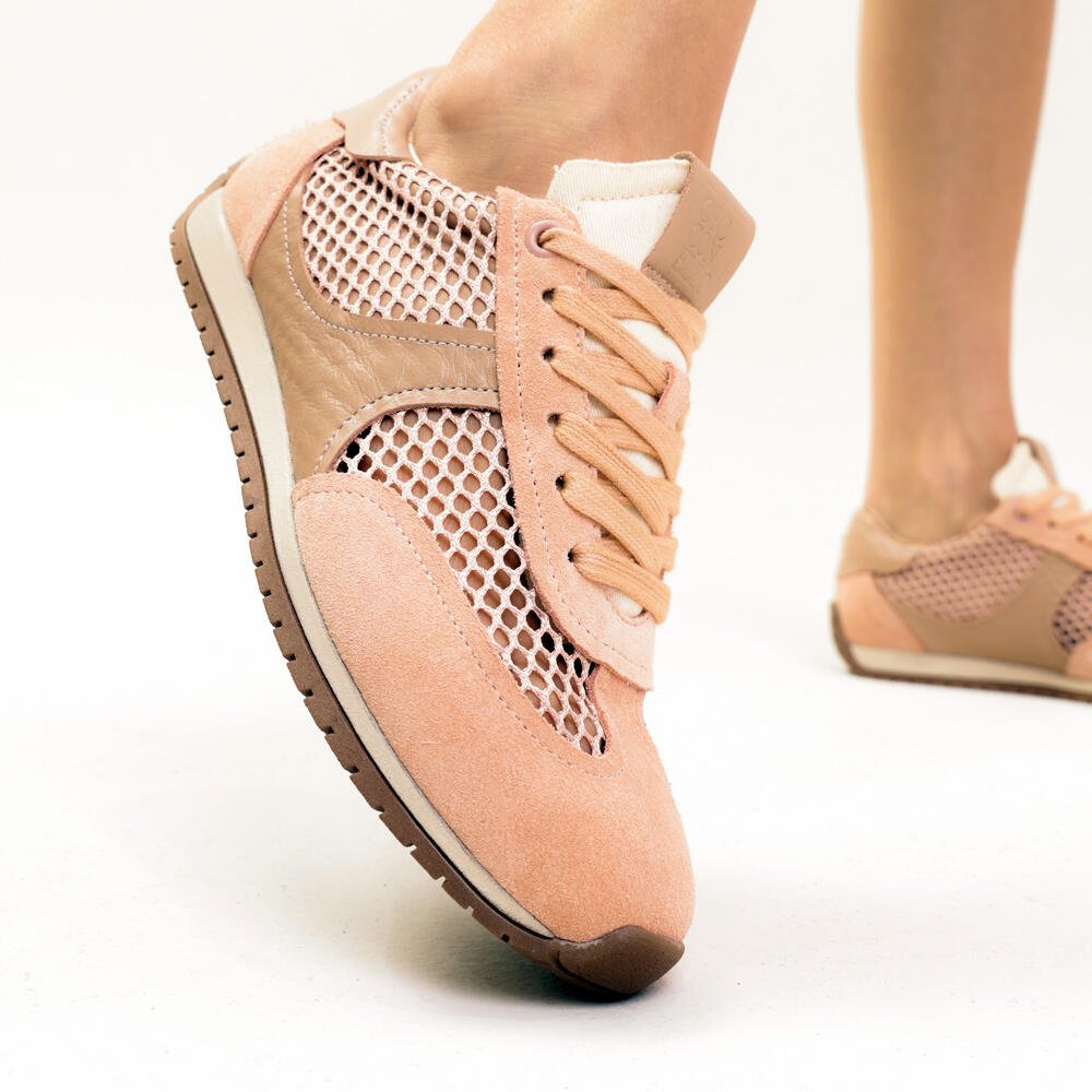 TÊNis Casual Couro Rosa Cecconello 2756001-1 Nude 2