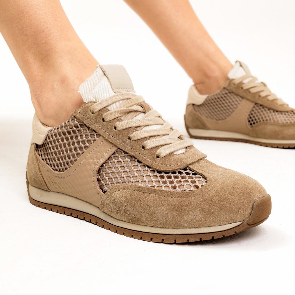 TÊNis Casual Couro Nude Cecconello 2756001-4 Nude 2