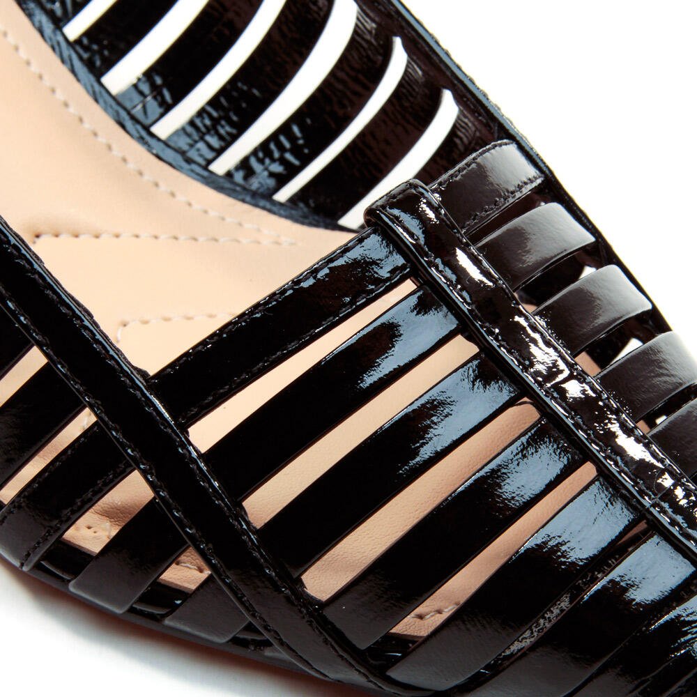 Slingback Couro Preto Salto Baixo Cecconello 2777001-4 Preto 5