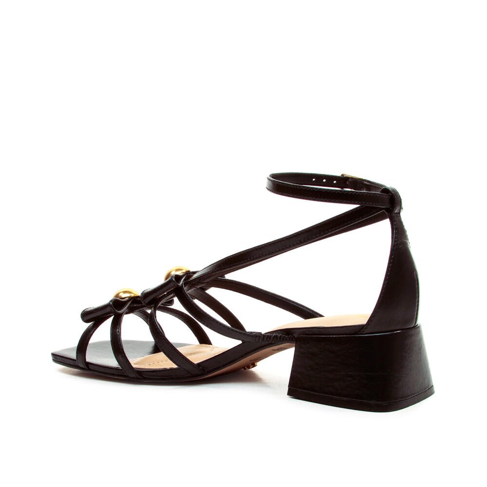 Sandália Couro Preto Salto Bloco Cecconello 2738001-1 Preto 4