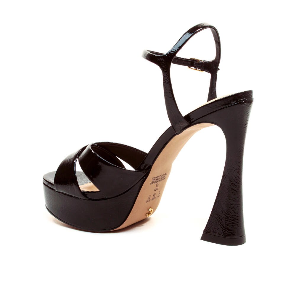 Sandália Couro Preto Plataforma Cecconello 2700001-2 Preto 4