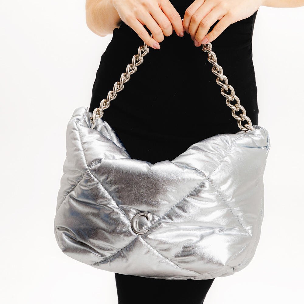 Bolsa Willow Couro Prata Cecconello C2930-4 Prata 3