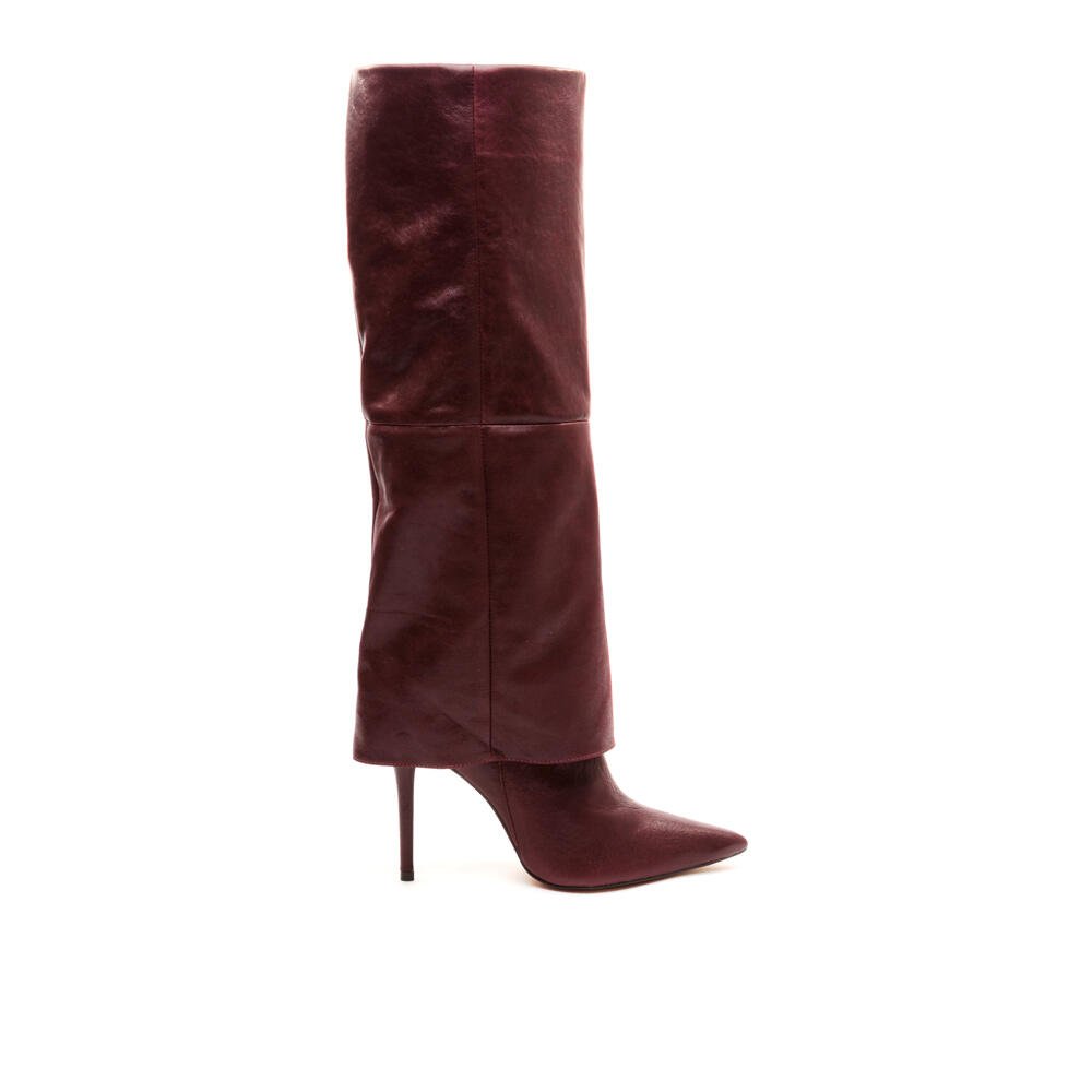 Bota Couro Bordô Cano Longo Cecconello 2624001-1