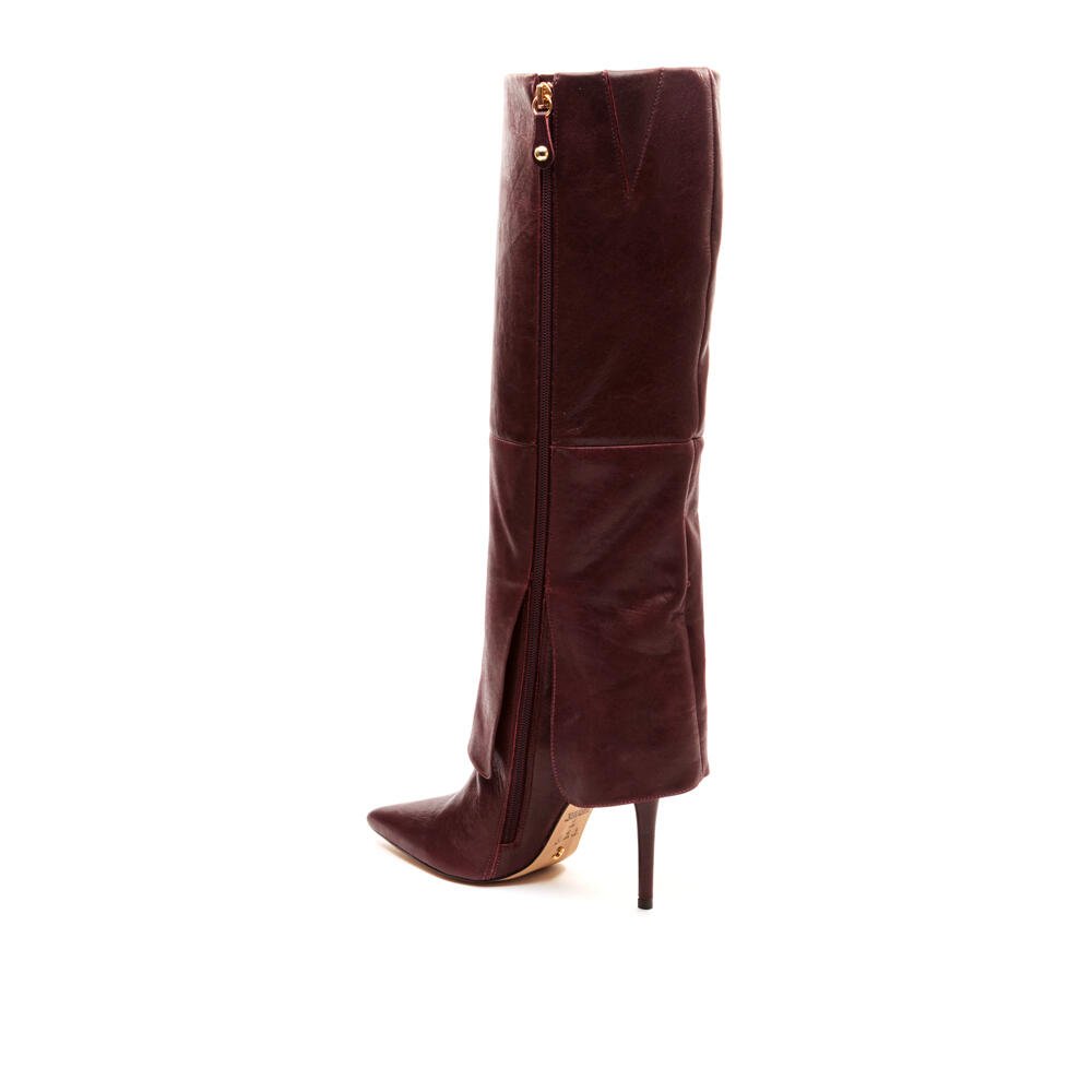 Bota Couro Bordô Cano Longo Cecconello 2624001-1 Bordô 4