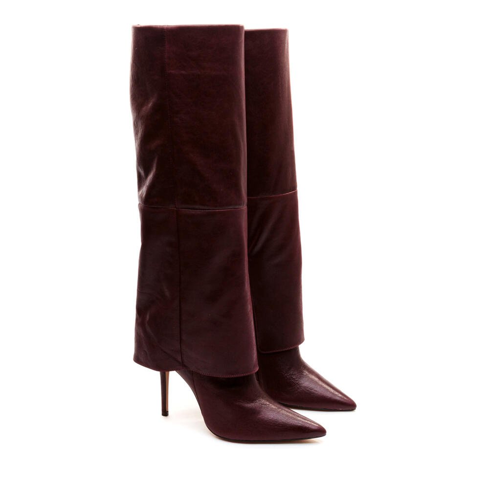 Bota Couro Bordô Cano Longo Cecconello 2624001-1 Bordô 5