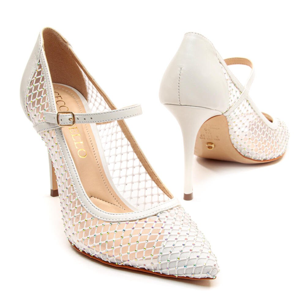Scarpin Branco Salto Alto Cecconello 2474002-1 Branco 4