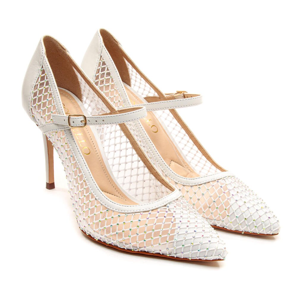 Scarpin Branco Salto Alto Cecconello 2474002-1 Branco 5