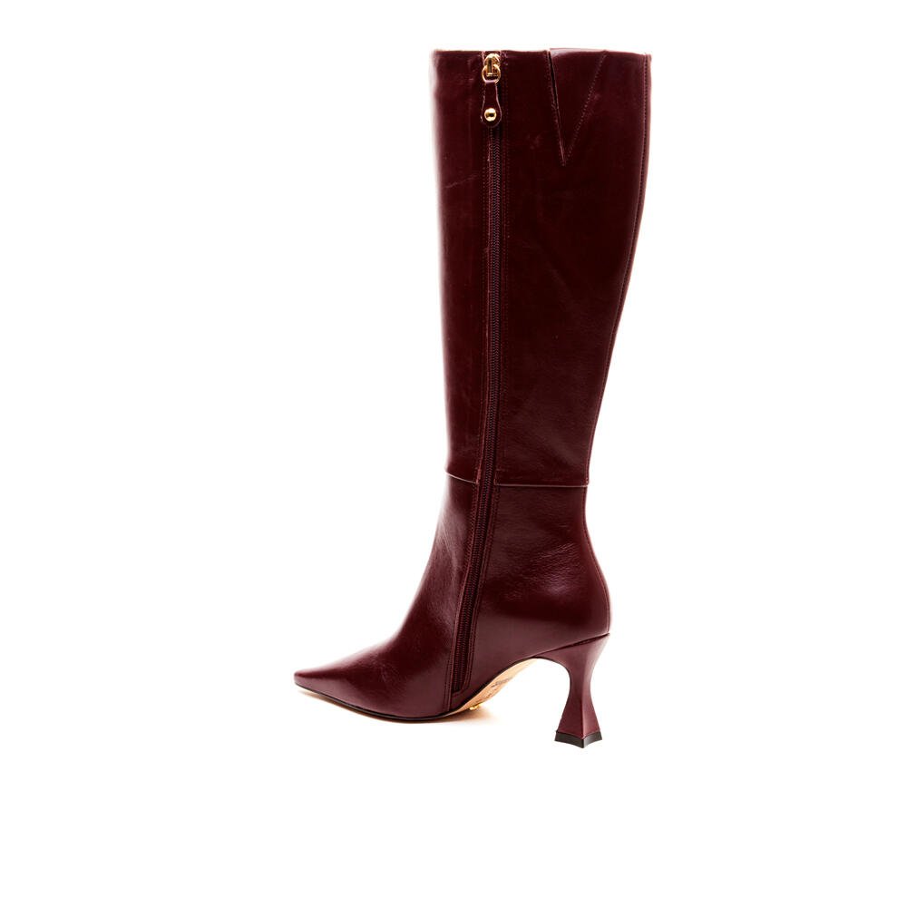 Bota Couro Bordô Cano Longo Cecconello 2632005-2 Bordô 4