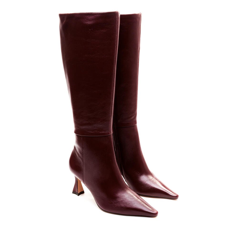 Bota Couro Bordô Cano Longo Cecconello 2632005-2 Bordô 5