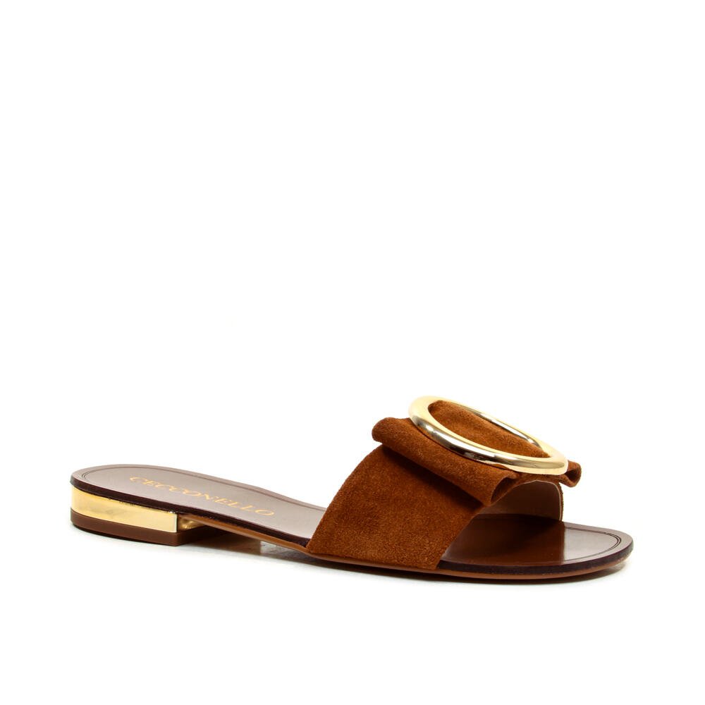 Rasteira Couro Marrom Cecconello 2724004-4 Marrom 3