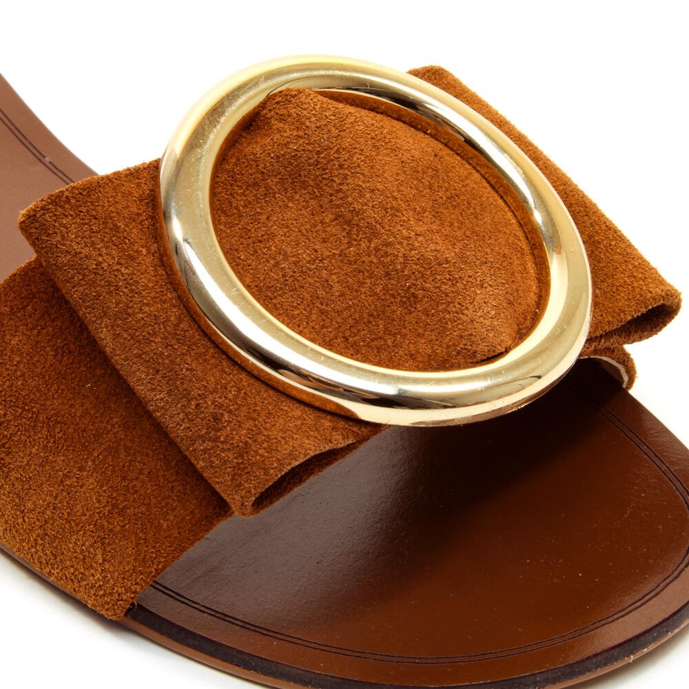 Rasteira Couro Marrom Cecconello 2724004-4 Marrom 5