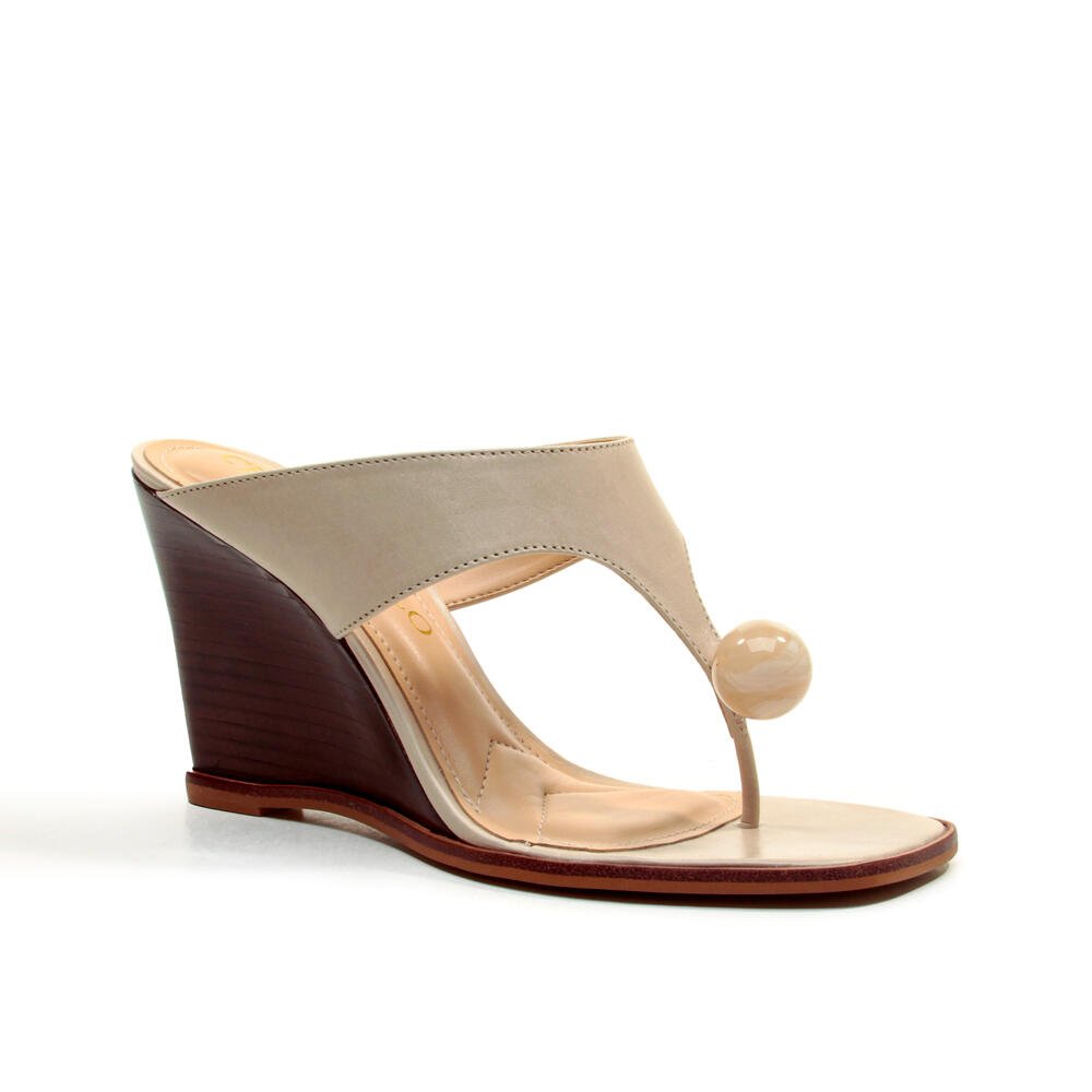 Tamanco Couro Off White Salto Alto Cecconello 2766001-3 Off White 3