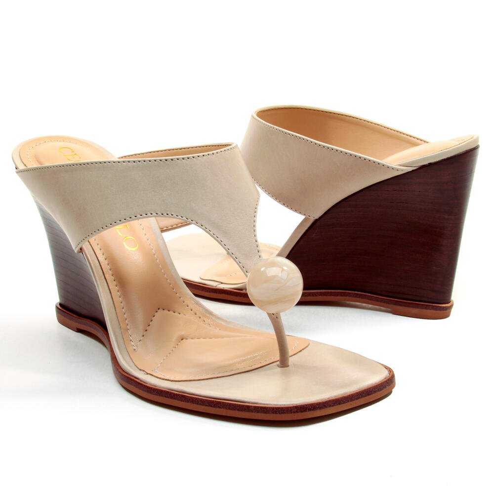 Tamanco Couro Off White Salto Alto Cecconello 2766001-3 Off White 5