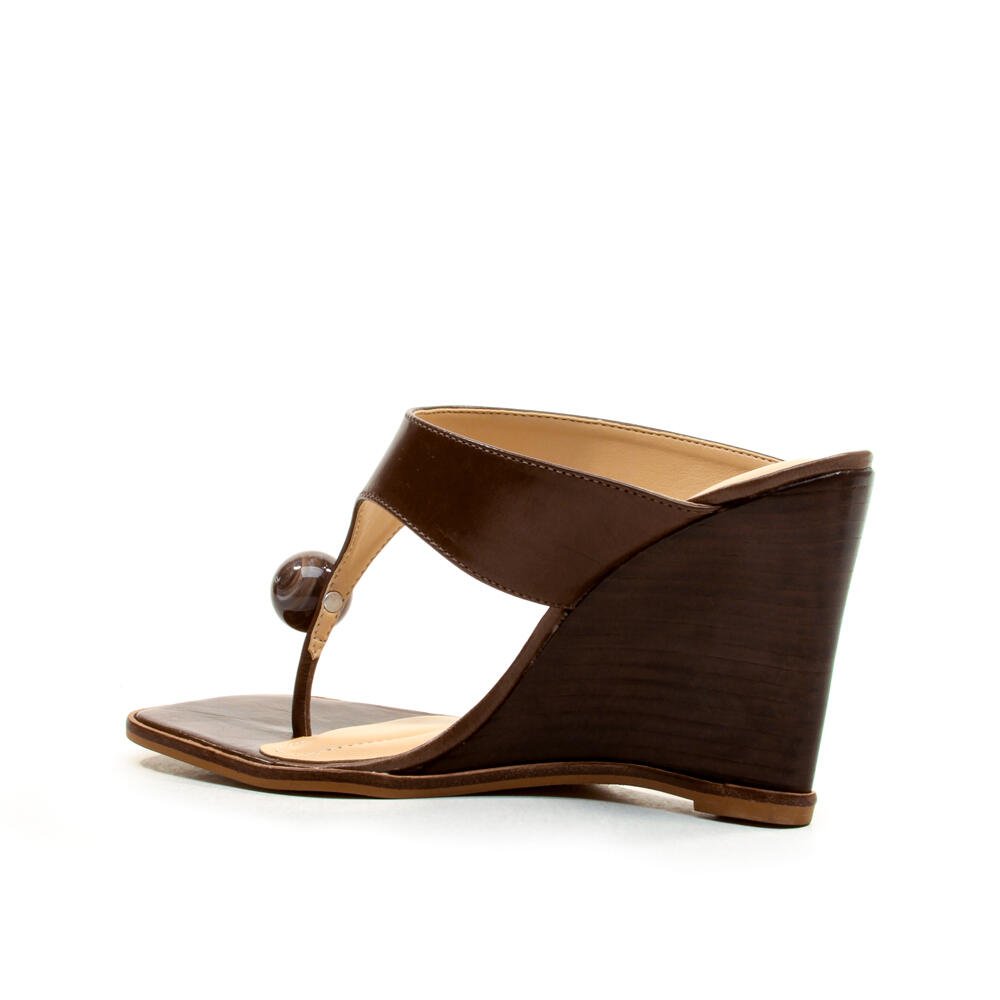 Tamanco Couro Marrom Salto Alto Cecconello 2766001-2 Marrom 4