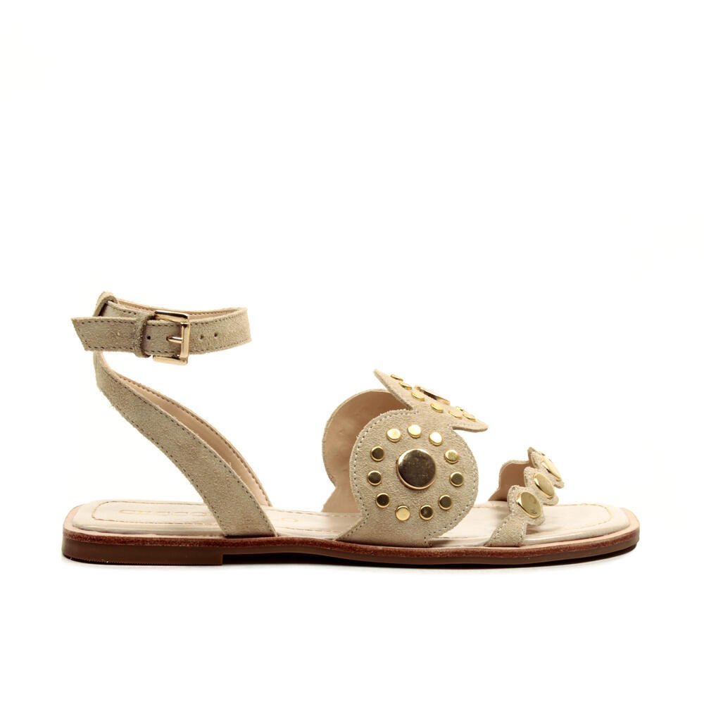 Rasteira Couro Creme Cecconello 2712003-4