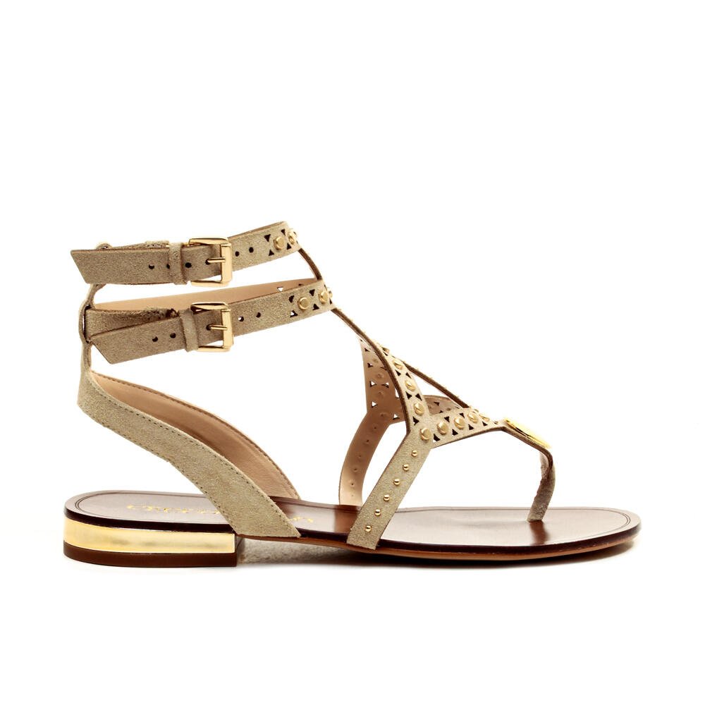 Rasteira Couro Creme Cecconello 2724007-2