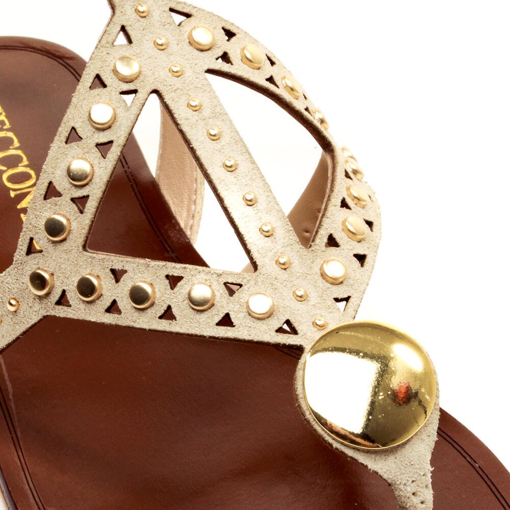 Rasteira Couro Creme Cecconello 2724007-2 Creme 5