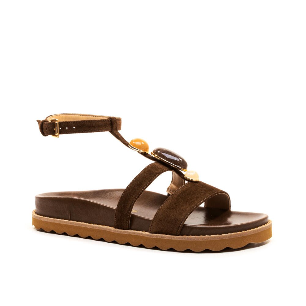 Sandália Papete Couro Marrom Cecconello 2753002-1 Marrom 3