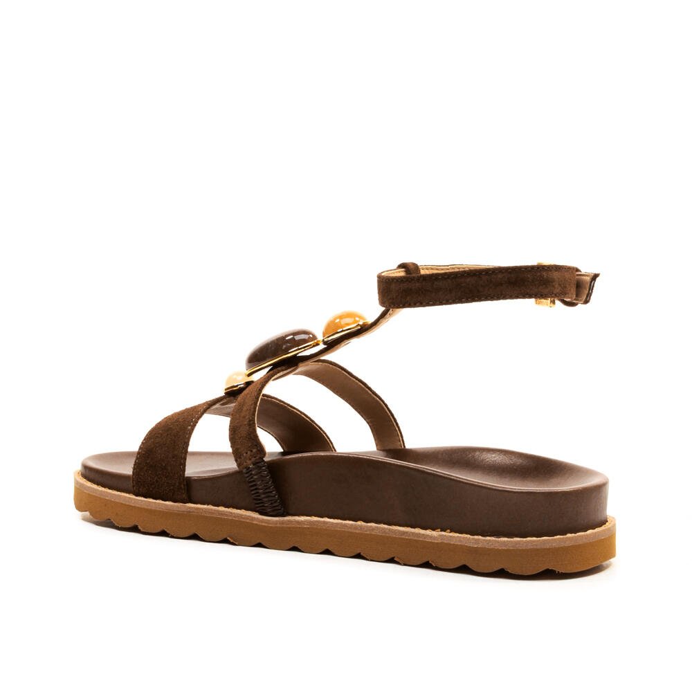 Sandália Papete Couro Marrom Cecconello 2753002-1 Marrom 4
