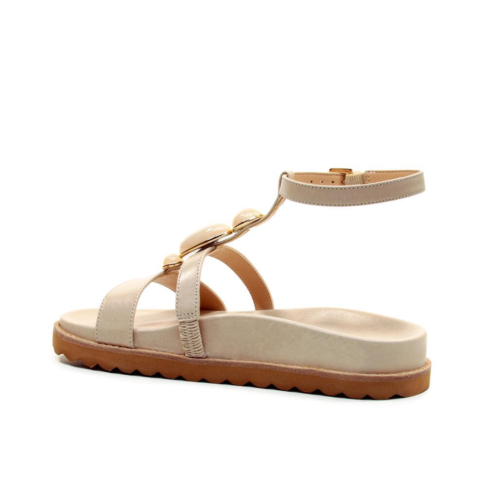 Sandália Papete Couro Off White Cecconello 2753002-3 Off White 2