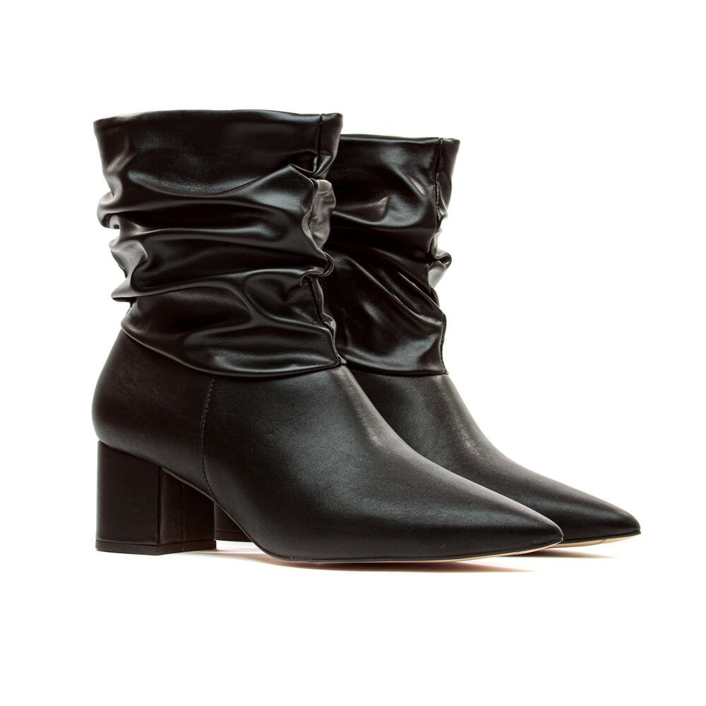 Bota Preta Slouchy Cano Curto Cecconello 1905001-13 Preto 5