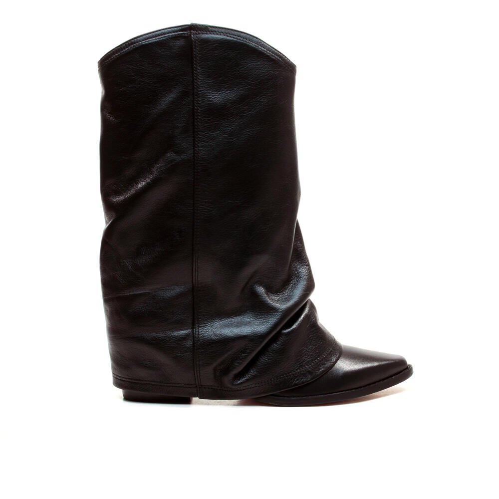 Bota Couro Preto Cano Médio Cecconello 2619006-5