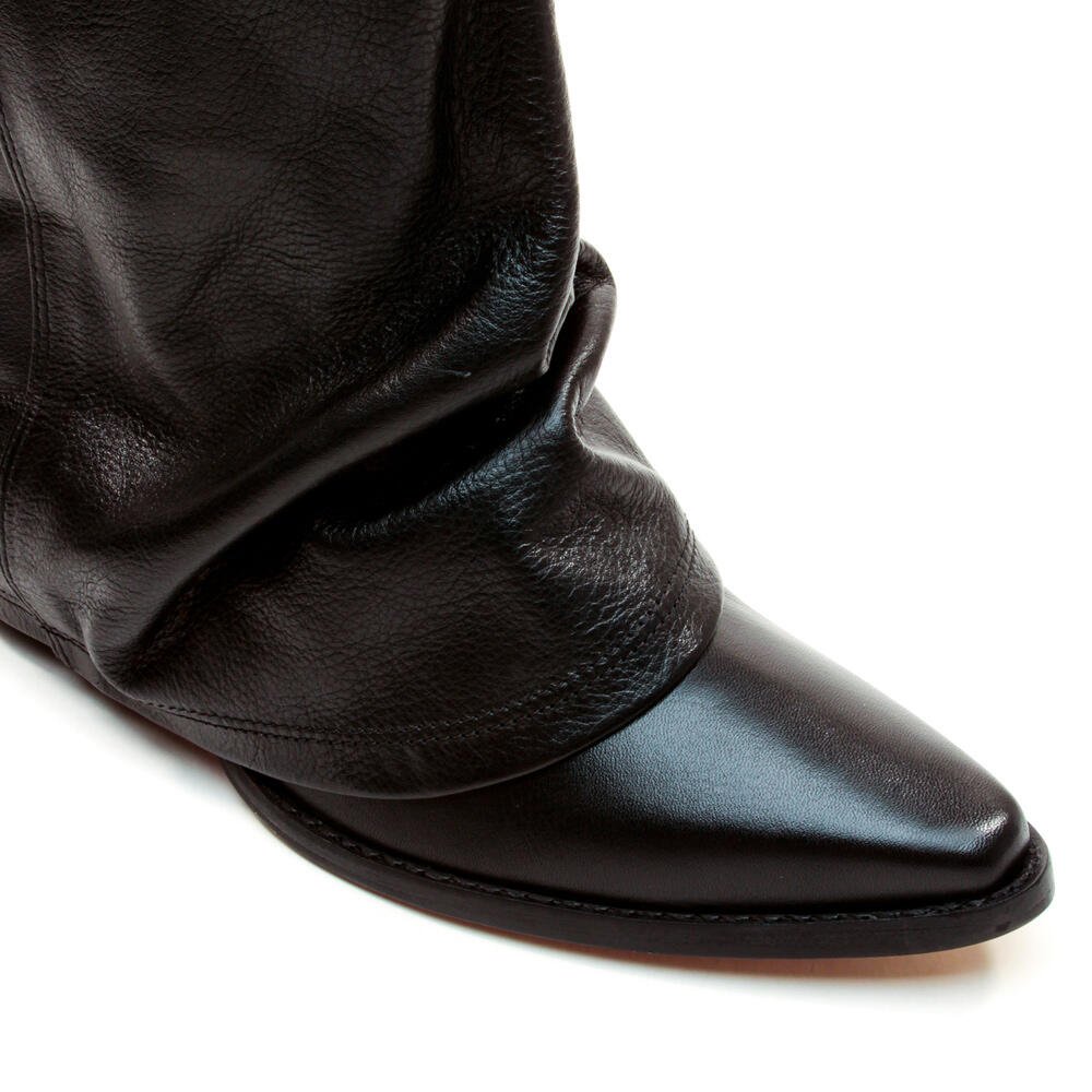 Bota Couro Preto Cano Médio Cecconello 2619006-5 Preto 5