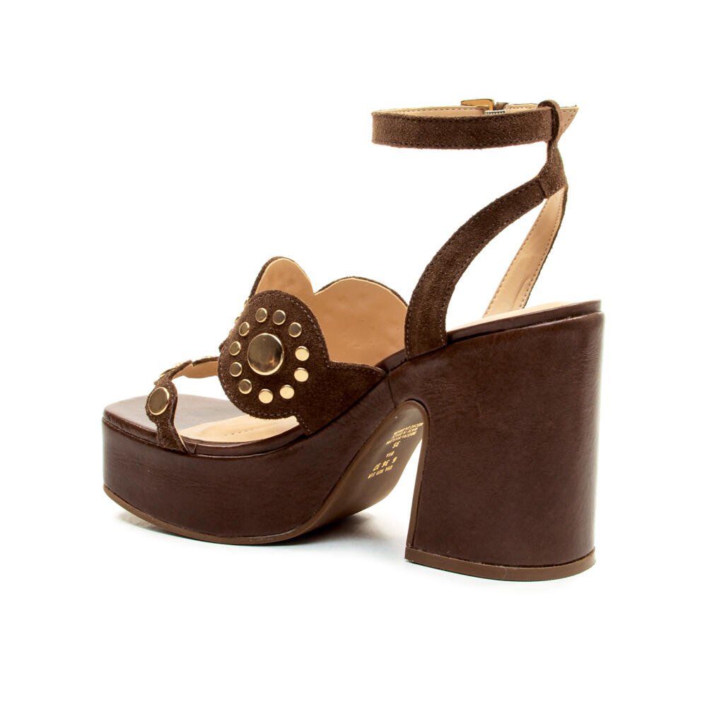 Sandália Plataforma Couro Marrom Cecconello 2741004-1 Marrom 4