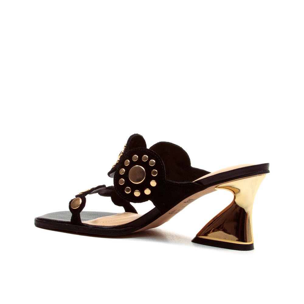 Tamanco Couro Preto Salto Médio Cecconello 2747004-1 Preto 3