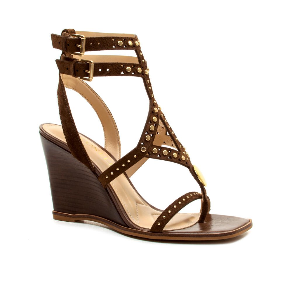 Sandália Couro Marrom Salto Alto Cecconello 2770001-2 Marrom 3