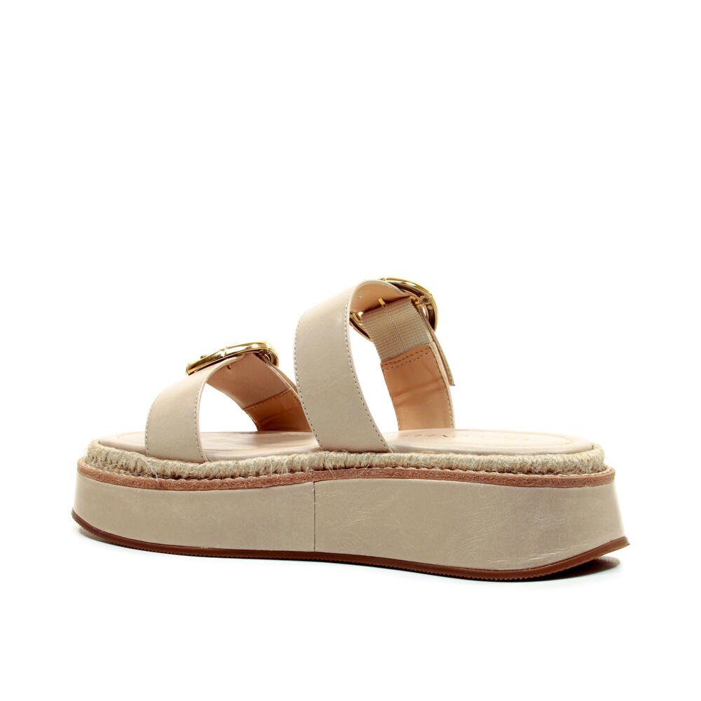 Sandália Couro Off White Flatform Cecconello 2544001-11 Off White 4