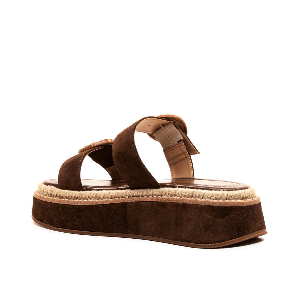 Sandália Couro Marrom Flatform Cecconello 2544001-8 Marrom 4