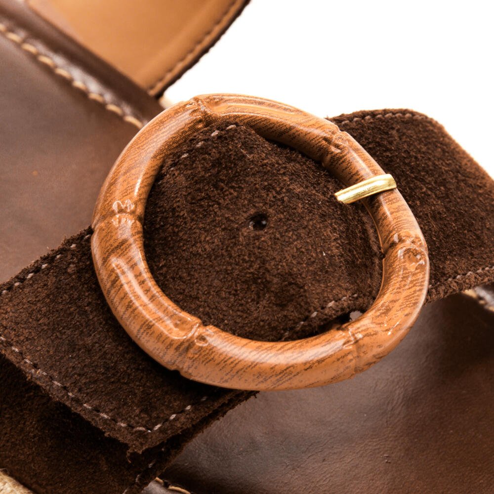 Sandália Couro Marrom Flatform Cecconello 2544001-8 Marrom 5