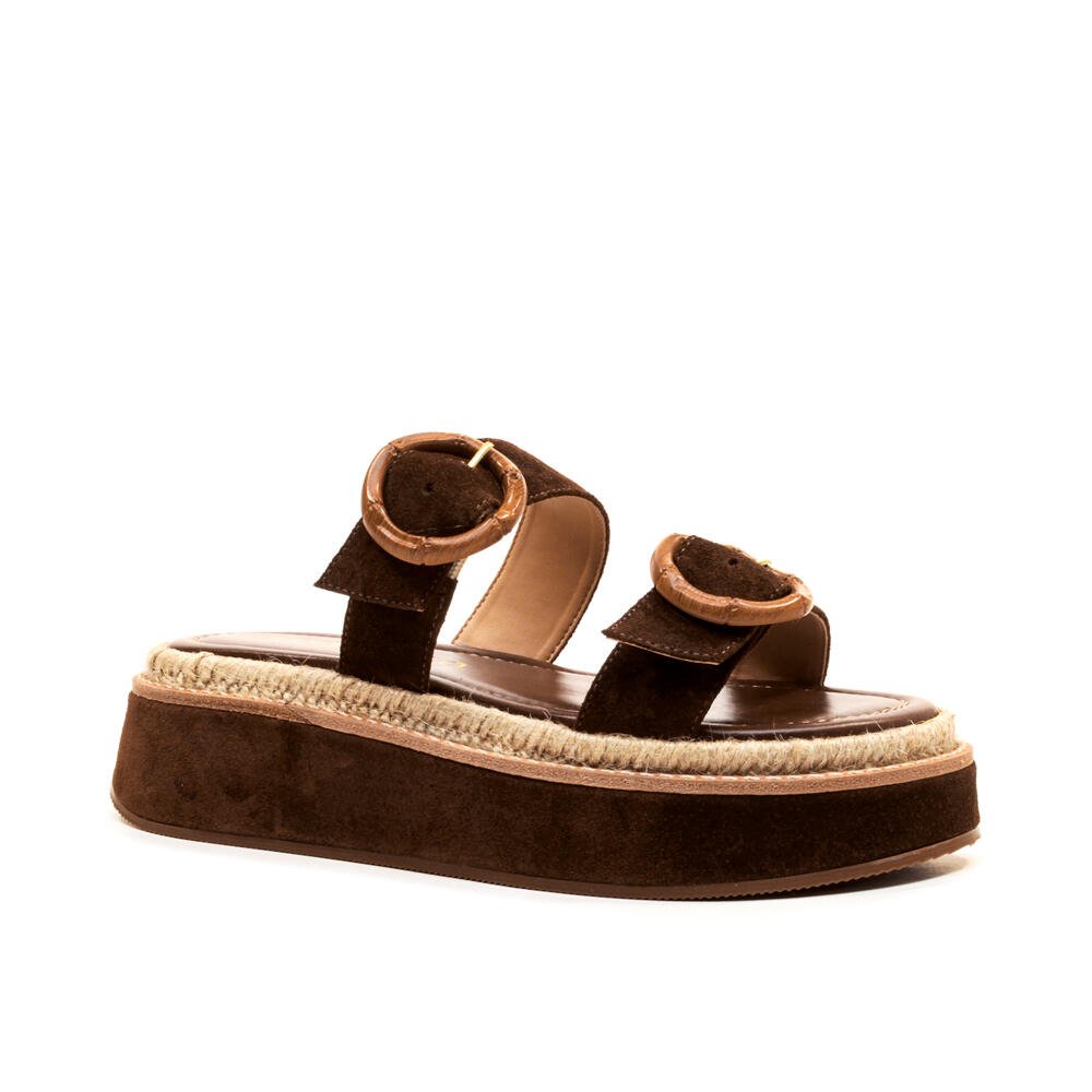 Sandália Couro Marrom Flatform Cecconello 2544001-8 Marrom 3