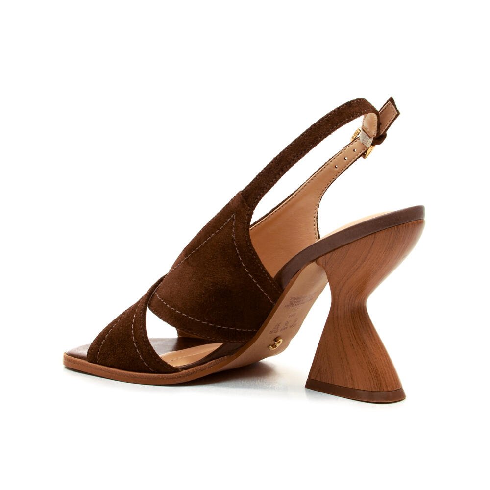 Sandália Couro Marrom Salto Alto Cecconello 2718005-2 Marrom 4