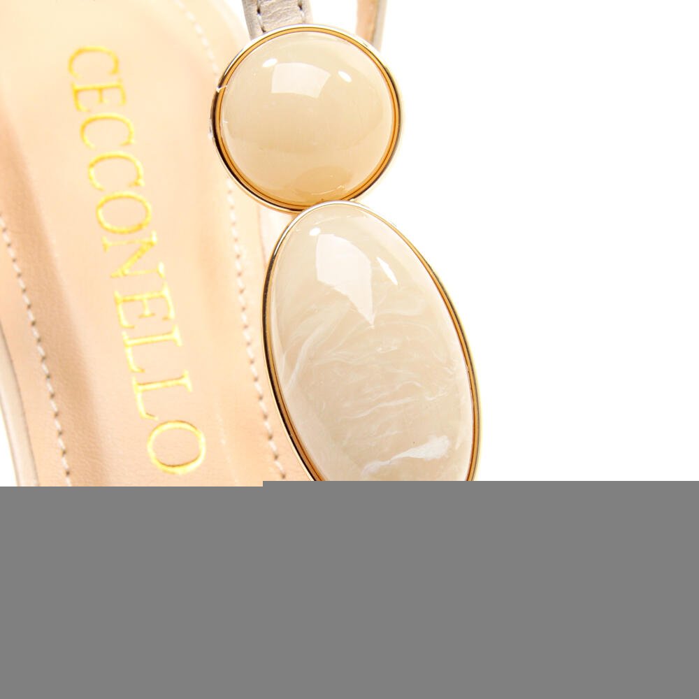 Sandália Couro Off White Salto Médio Cecconello 2747007-3 Off White 5