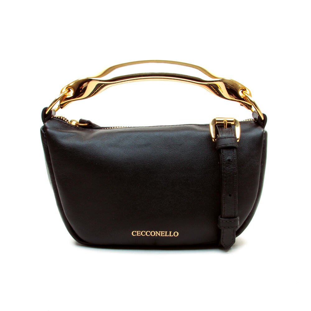 Bolsa Couro Preto Cecconello C2620-3