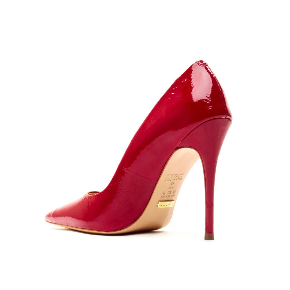 Scarpin Couro Vermelho Salto Alto Cecconello 2130008-66 Vermelho 3