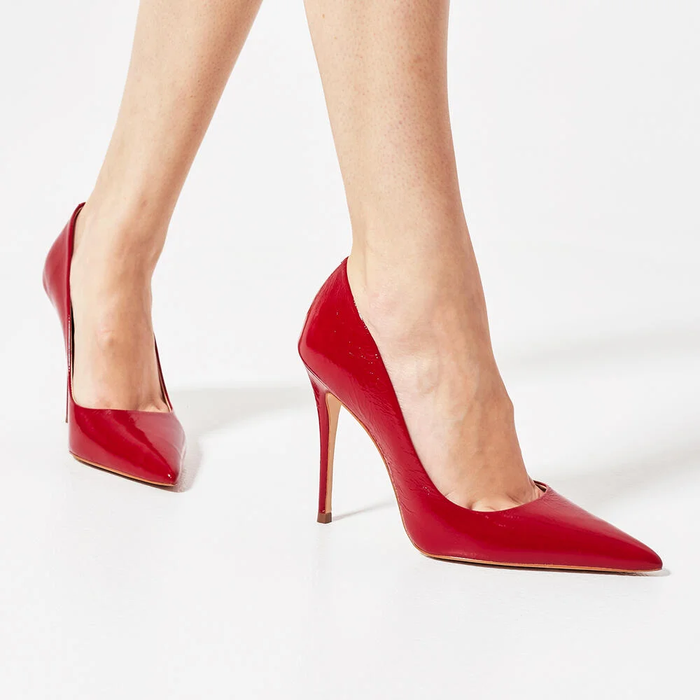 Scarpin Couro Vermelho Salto Alto Cecconello 2130008-66 Vermelho 4